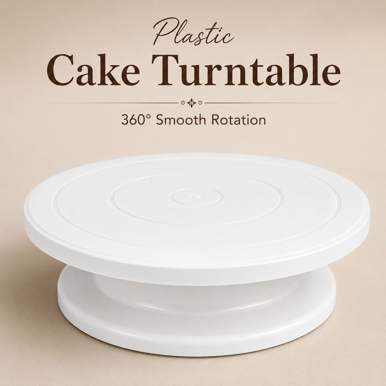 Plastic Cake Turntable 360 Degree Rotating Stand for Icing and Frosting Plastic Cake Server-image-39