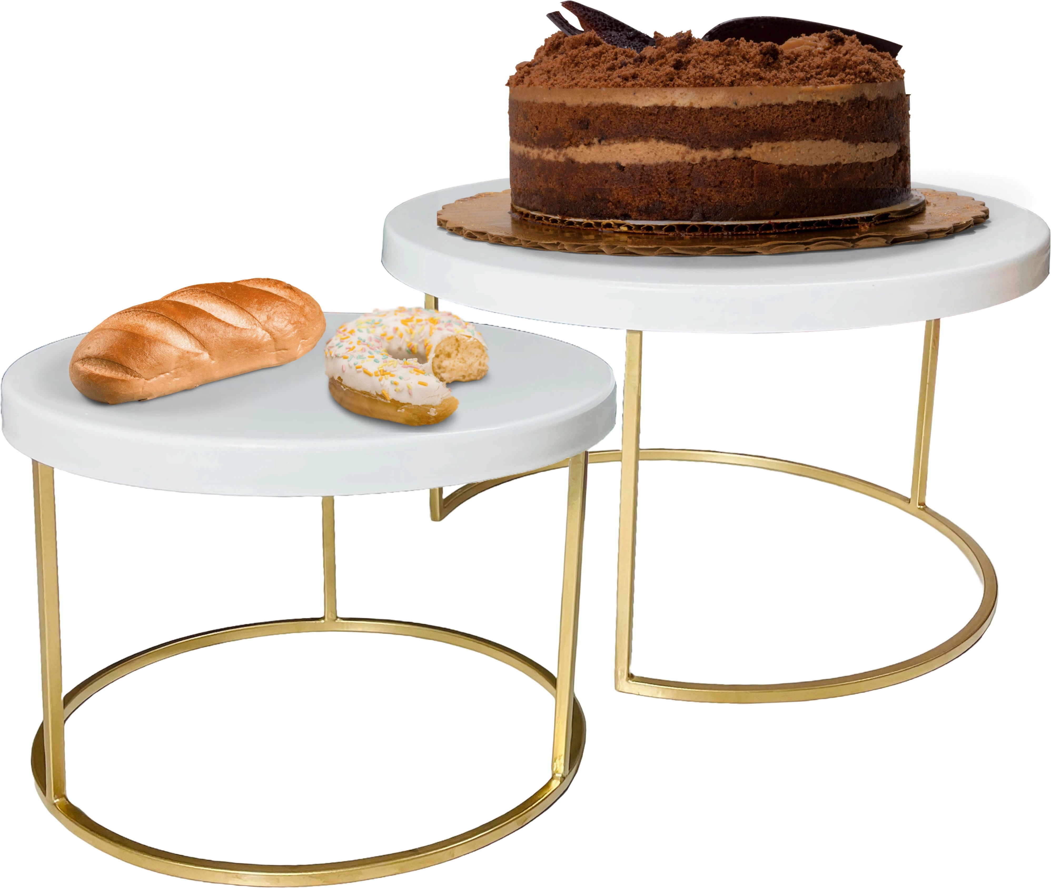 qadr craft Multipurpose 2 Tier Round Cake Stand for Birthday Parties & Display Iron Cake Server-picture-11