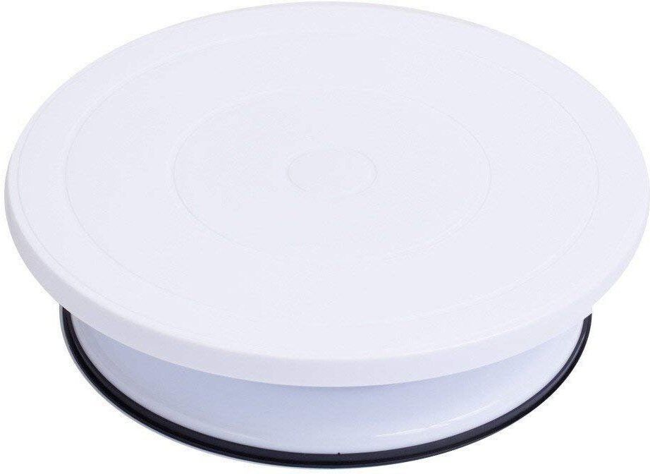 360 Degree Rotating Revolving Cake Turn Table/Cake Decorating Stand/Icing Pedestal Display Stand/Cake Stand for Icing, Decoration Plastic Cake Server