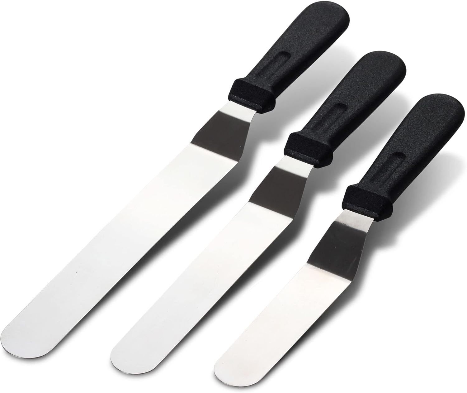 xila magic Icing Spatula Perfect Palette Knife for Baking or Frosting 3Pack Stainless Steel Cake Server-picture-11