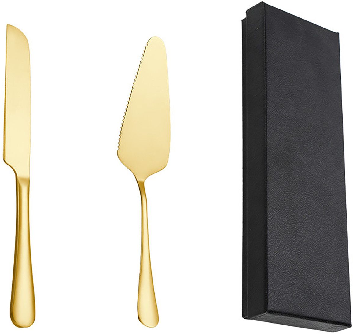 Set of 2 Stainless Steel Cake Knife & Server – Ideal for Birthdays and Parties Stainless Steel Cake Server