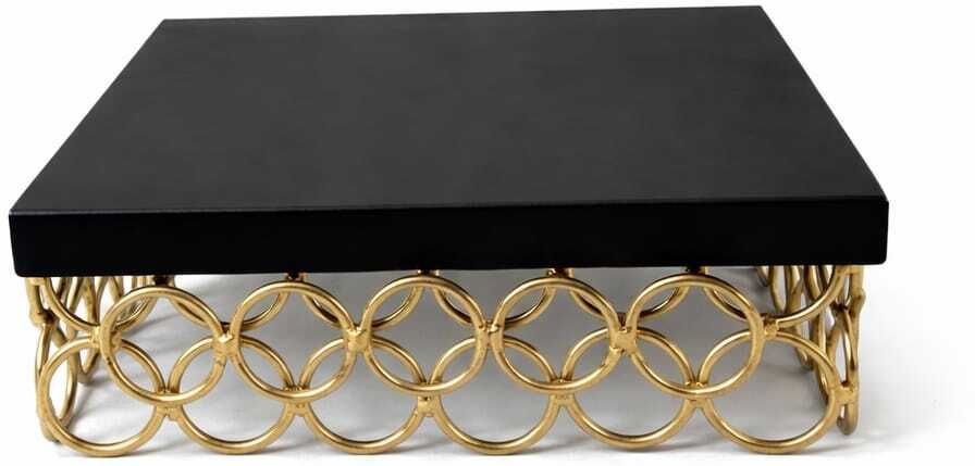 Modern Gold Ring Coffee Table Iron Cake Server-image-4