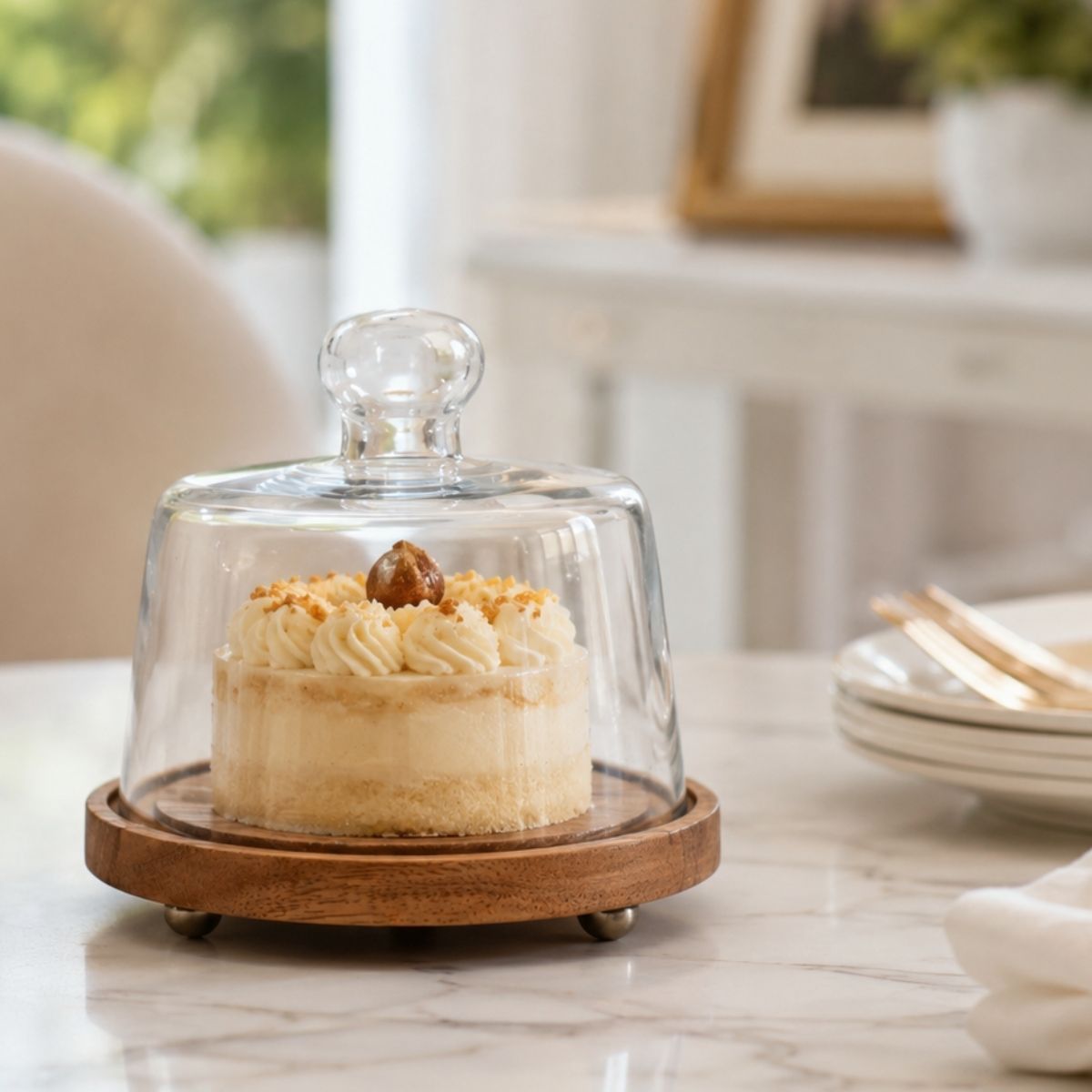 ireka homes Wooden Cake Server-picture-34