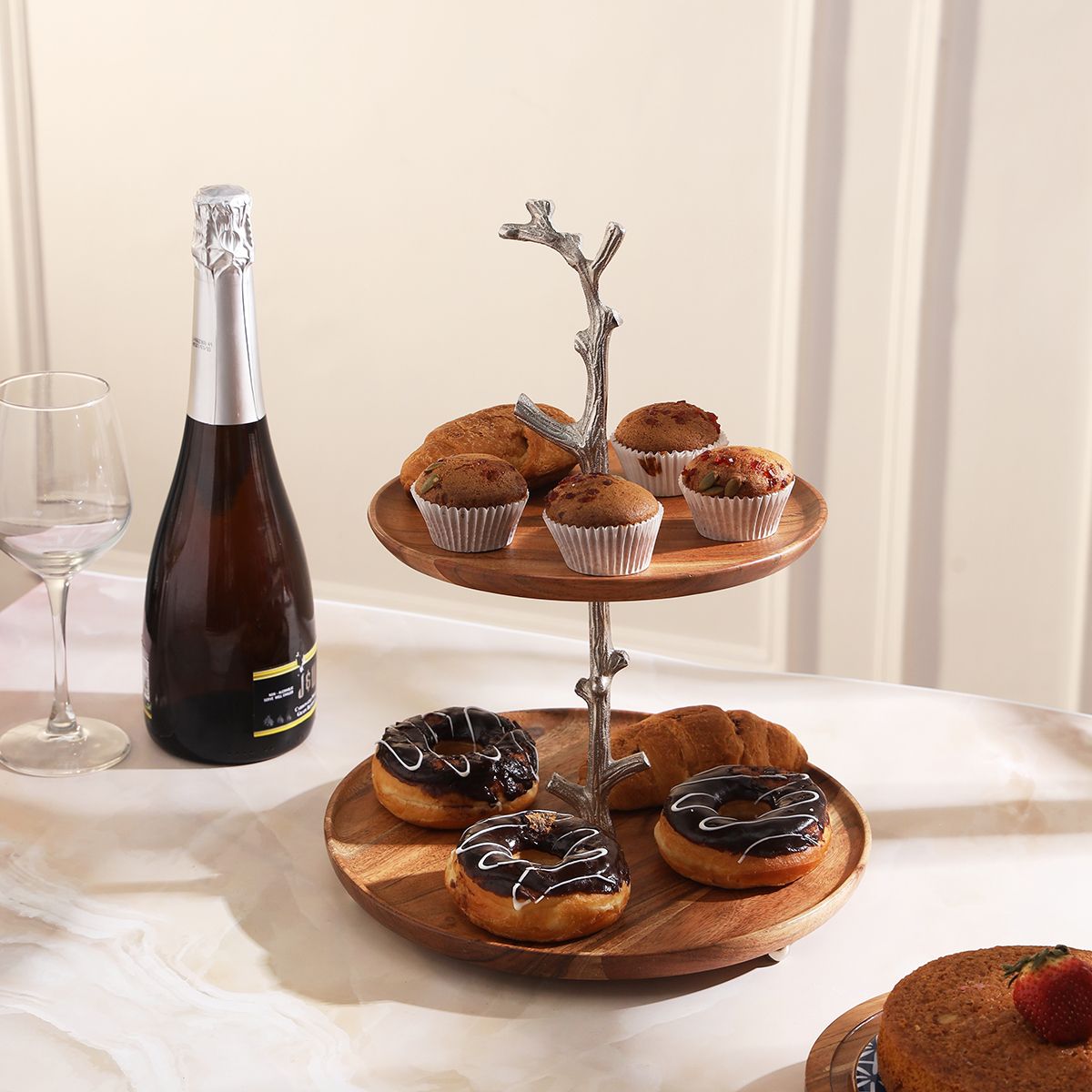 ireka homes Wooden Cake Server-picture-31