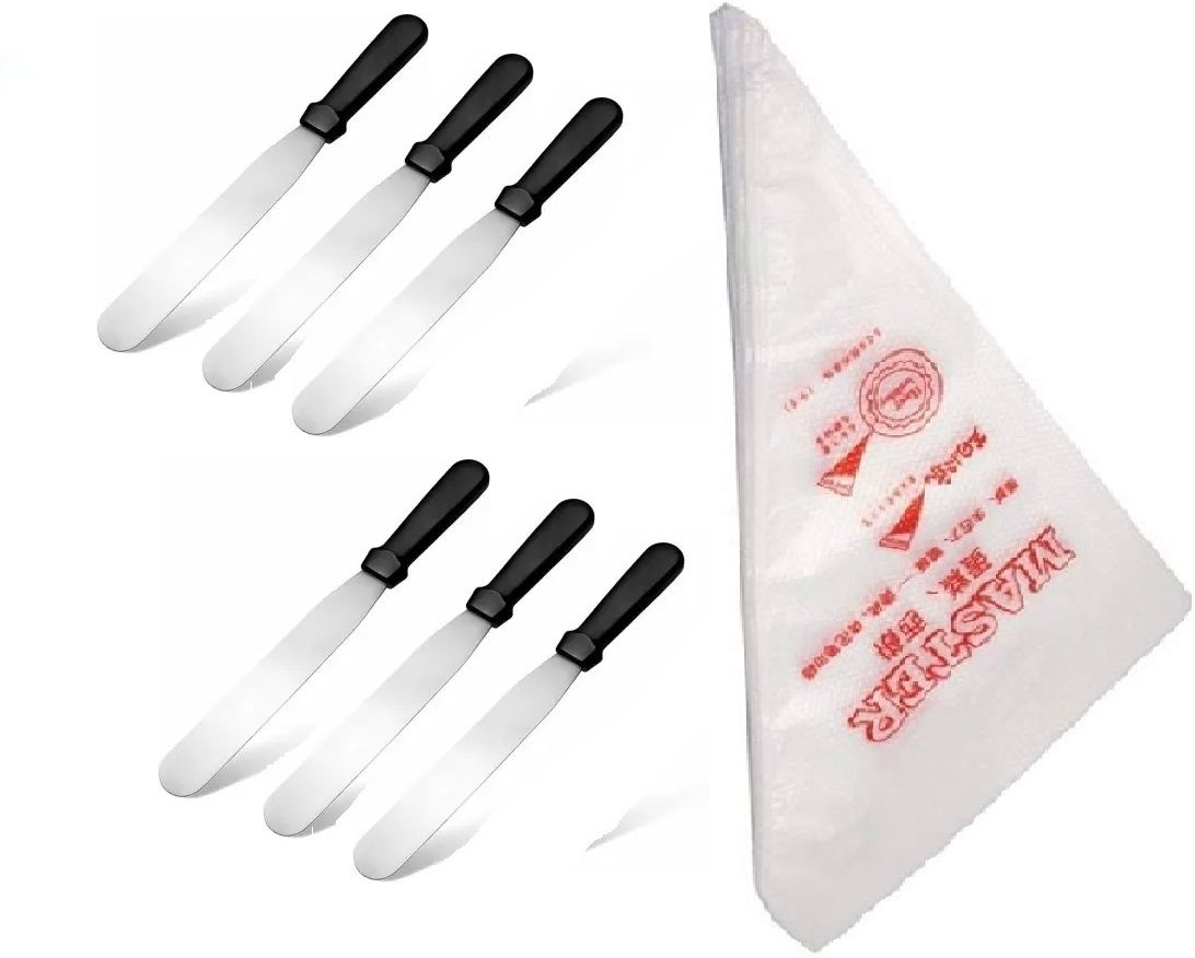xila magic 6inch Palette Knife server and piping bag(12pcs) Stainless Steel Cake Server-picture-40