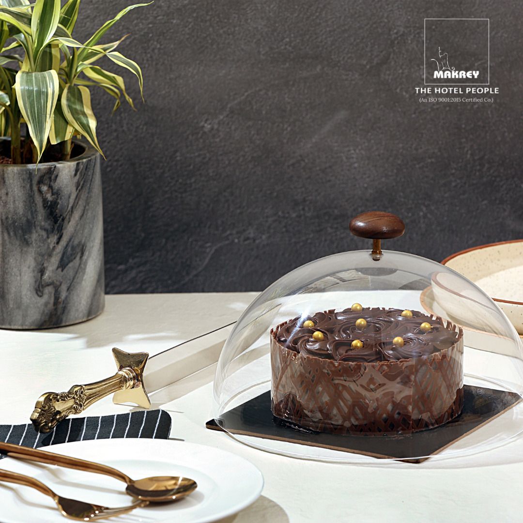 makrey Cake Food Cover Dome Cloche 10"/ 25.4cm Acrylic Cake Server-picture-45