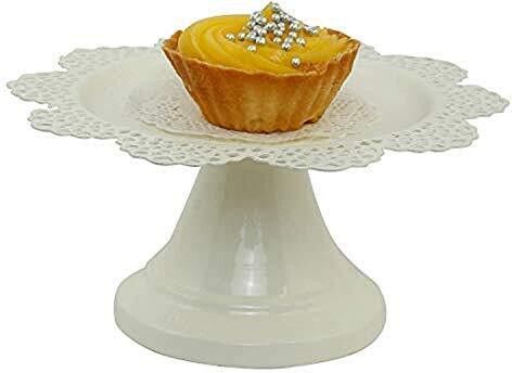 Scallop Metal Round Cupcake Stand, for Single Cupcake | Perfect for Weddings Steel Cake Server-image-35