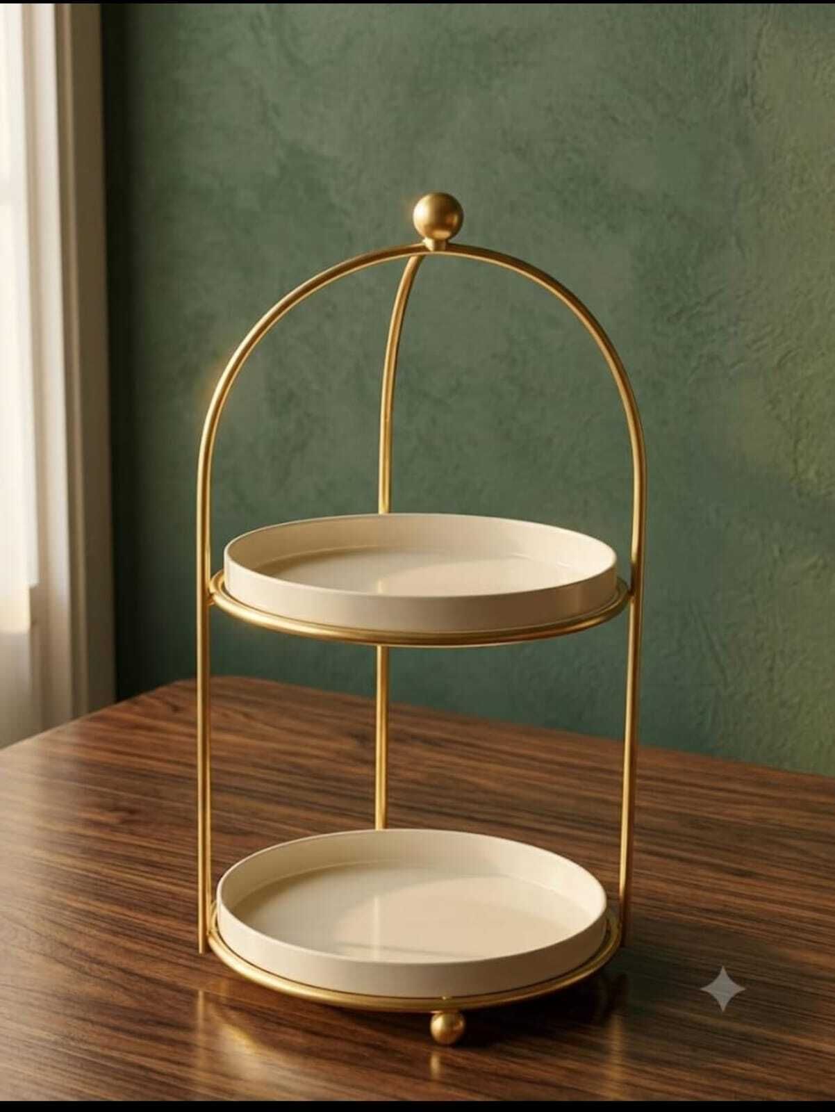 nooriciraft Metal 2 Tier Premium Iron Cake Server-picture-32