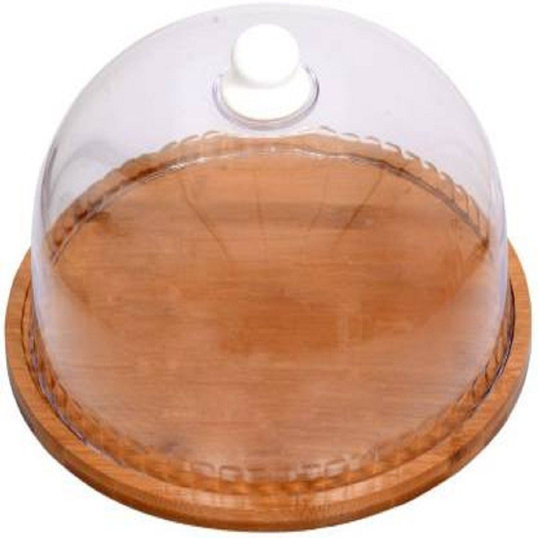 queryzen Cake Dessert Serving Tray Platter Salad Punch Bowl Home Kitchen Baker's Bakery Plastic, Wooden Cake Server-picture-31