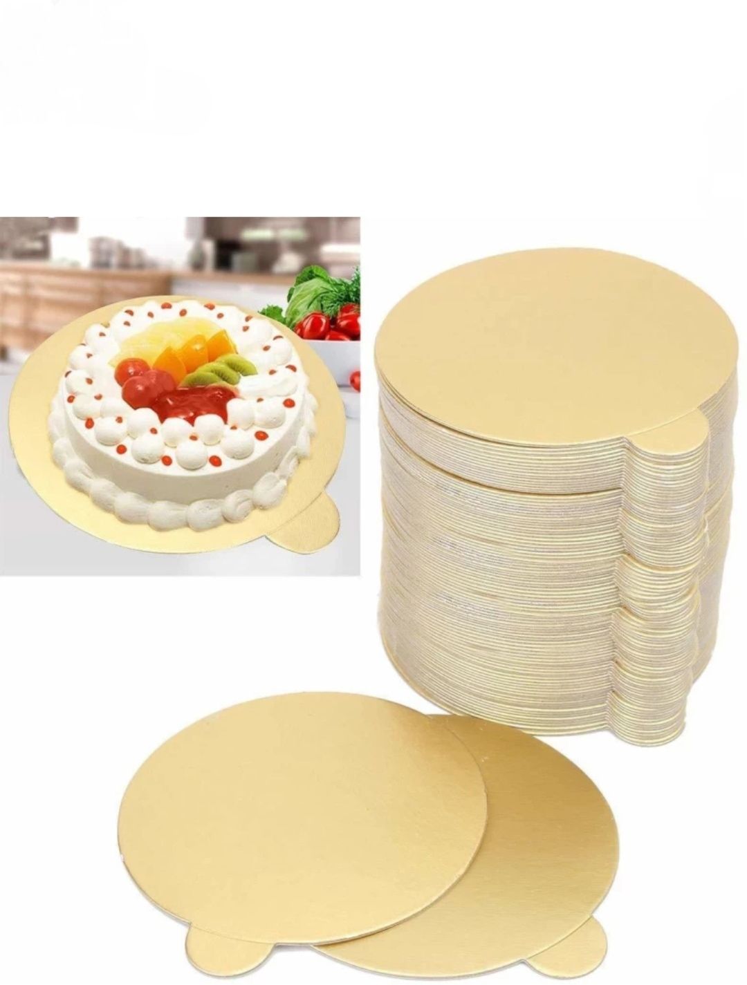 umar craft Cake Base (8 Inch) Cardboard Base Ideal for Pastries Pies Pizza (Pack of 20) Paper Cake Server-picture-20