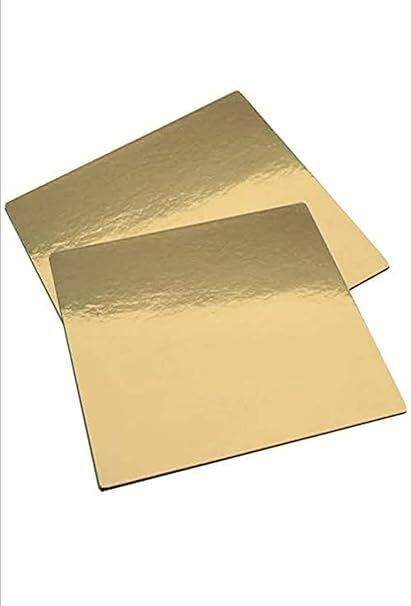 sourcekart 10Inch Golden Square Base Wooden Cake Server-picture-35
