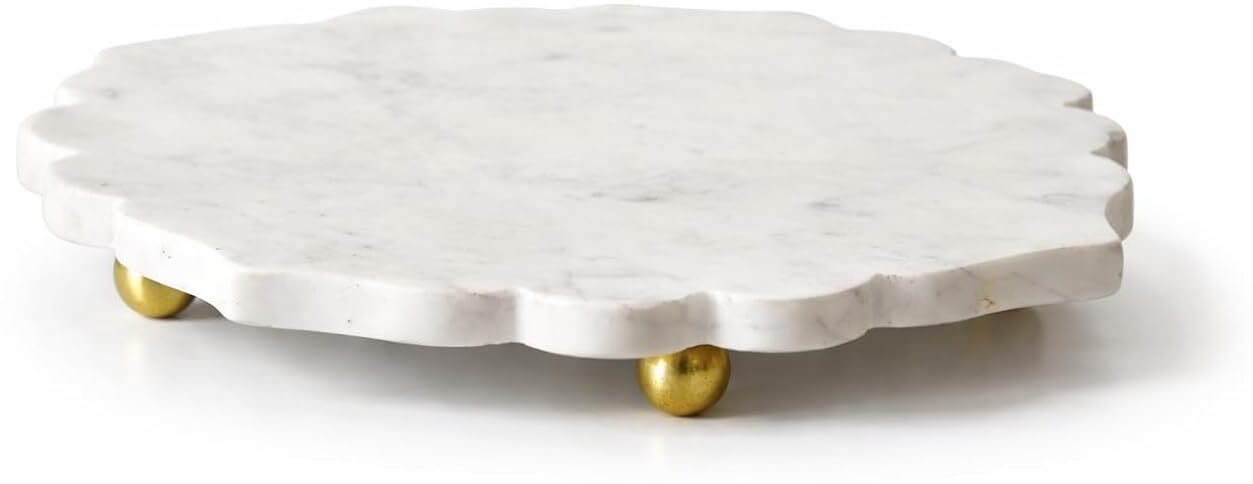 decorage Marble Dessert Stand - Premium White Platter for Pastries, Cupcakes and Appetize Marble Cake Server-picture-37