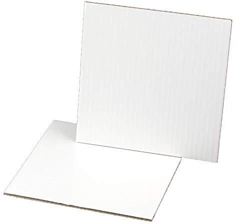bakers4u MDF White Square Cake Board/Cake Base 8 inch (Pack of 5) Wooden Cake Server-picture-19
