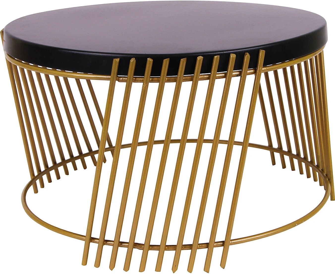 BLACK AND GOLD CAKE STAND WITH SLANTING LINES Iron Cake Server-image-13