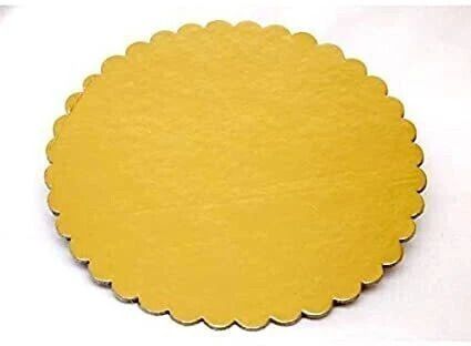 10 INCH Round Flower Cut Cake Board, Base, 10 Piece Star Board Quality With Thermal Lamination Paper Cake Server