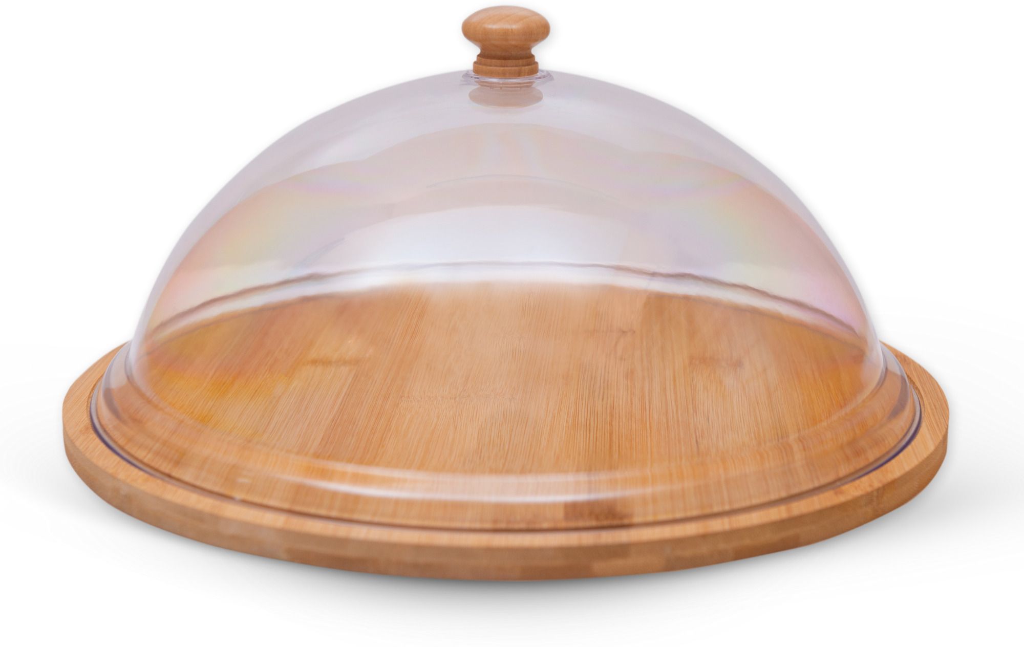 hs world Multipurpose Wooden Cake Stand with PC Lid 9 Inch Wooden Cake Server-picture-25