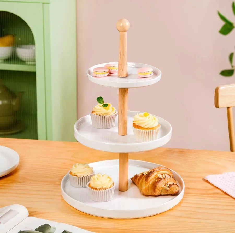 tennikulture events Wooden, Ceramic Cake Server-picture-43