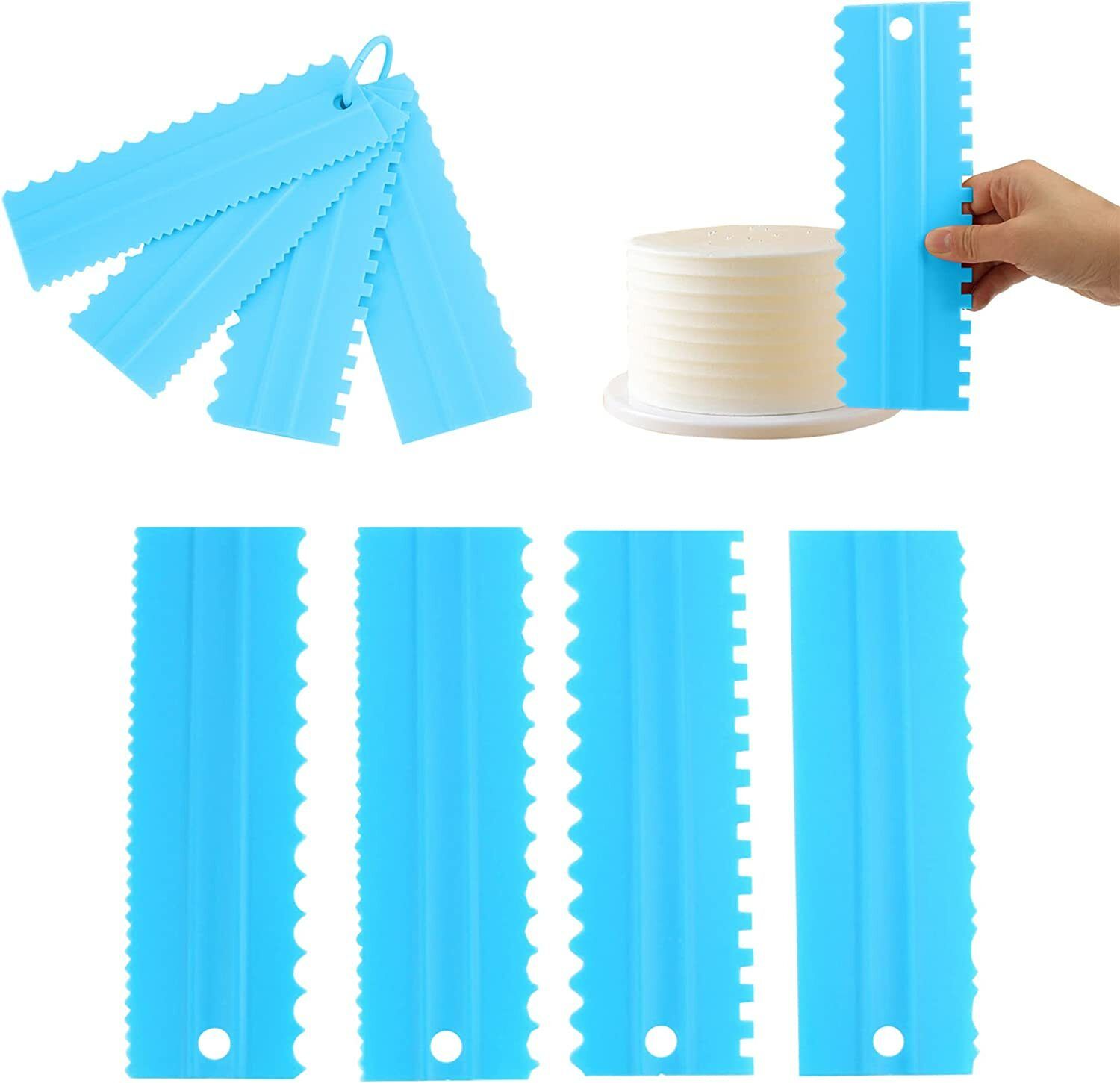 rabbonix Plastic Tall Cake Scraper For Icing And Decoration | Size 22.8 cm X 6.7 cm | Baking Smoother & Polisher-picture-12