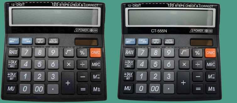 hench HN-555N Basic Calculator_N29 Desktop Calculator_N29 Financial Calculator image 1