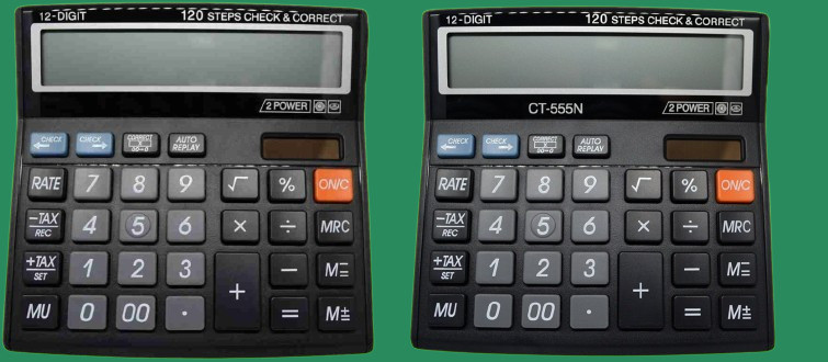 hench HN-555N Basic Calculator_N01 Desktop Calculator_N01 Financial Calculator image 1