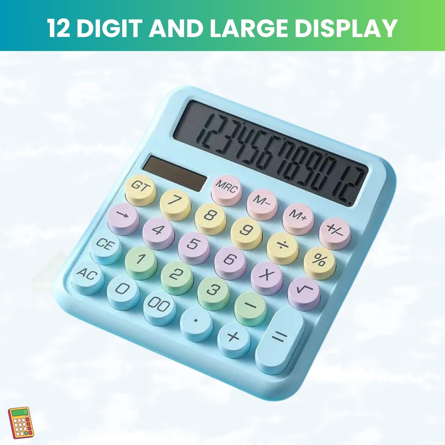 Desktop Cute Calculator, 12-Digit Large Display With Aesthetic Candy ColorT42 Desktop Cute Calculator, 12-Digit Large Display With Aesthetic Candy ColorE42 Basic Calculator-image-39