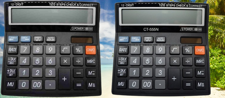 hench HN-555N Basic Calculator_N159 Desktop Calculator_N159 Financial Calculator image 1
