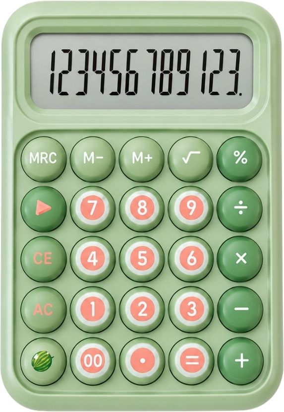 COLORFUL-GREEN-02 WELPEL Cute Original 12-Digit Calculator for School, Students & Shop Basic Calculator-picture-28