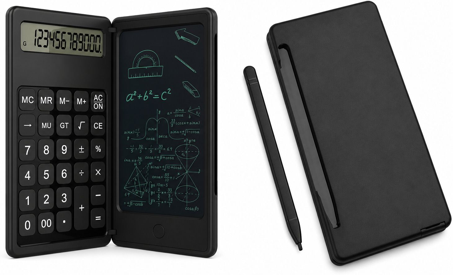 aigostar 2 IN 1 Small Size DigiFold Calculator & Notepad for Shop, Office, School / Basic Calculator-picture-13