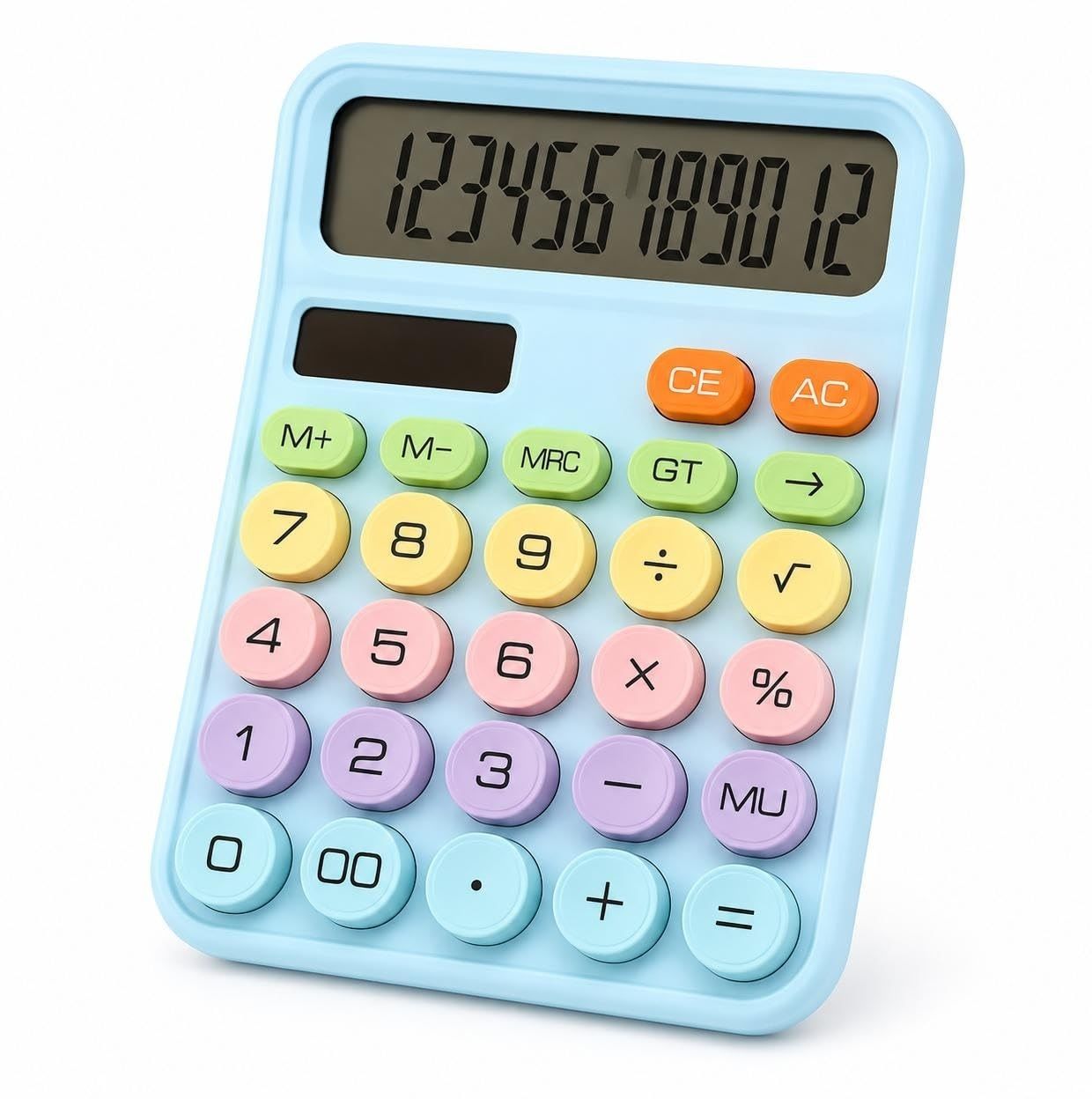 Candy Calculator 12-Digit - LCD Display, Big Buttons Easy to Press Automatic Sleep Cute & Functional for Office, School, Home & Business Basic Calculator-image-44