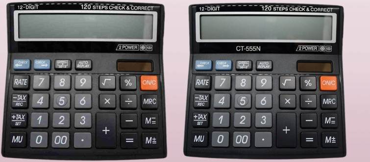 hench HN-555N Basic Calculator_N176 Desktop Calculator_N176 Financial Calculator image 1