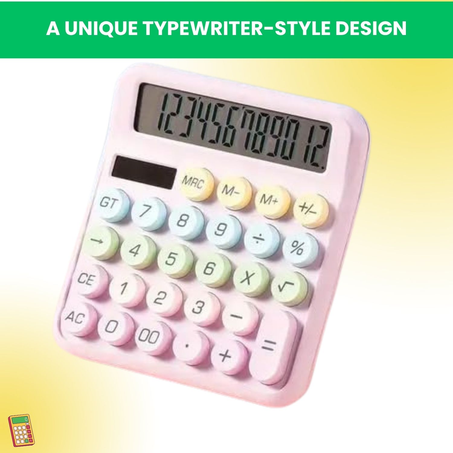 Desktop Cute Calculator, 12-Digit Large Display With Aesthetic Candy ColorI83 Desktop Cute Calculator, 12-Digit Large Display With Aesthetic Candy ColorW83 Basic Calculator-image-45