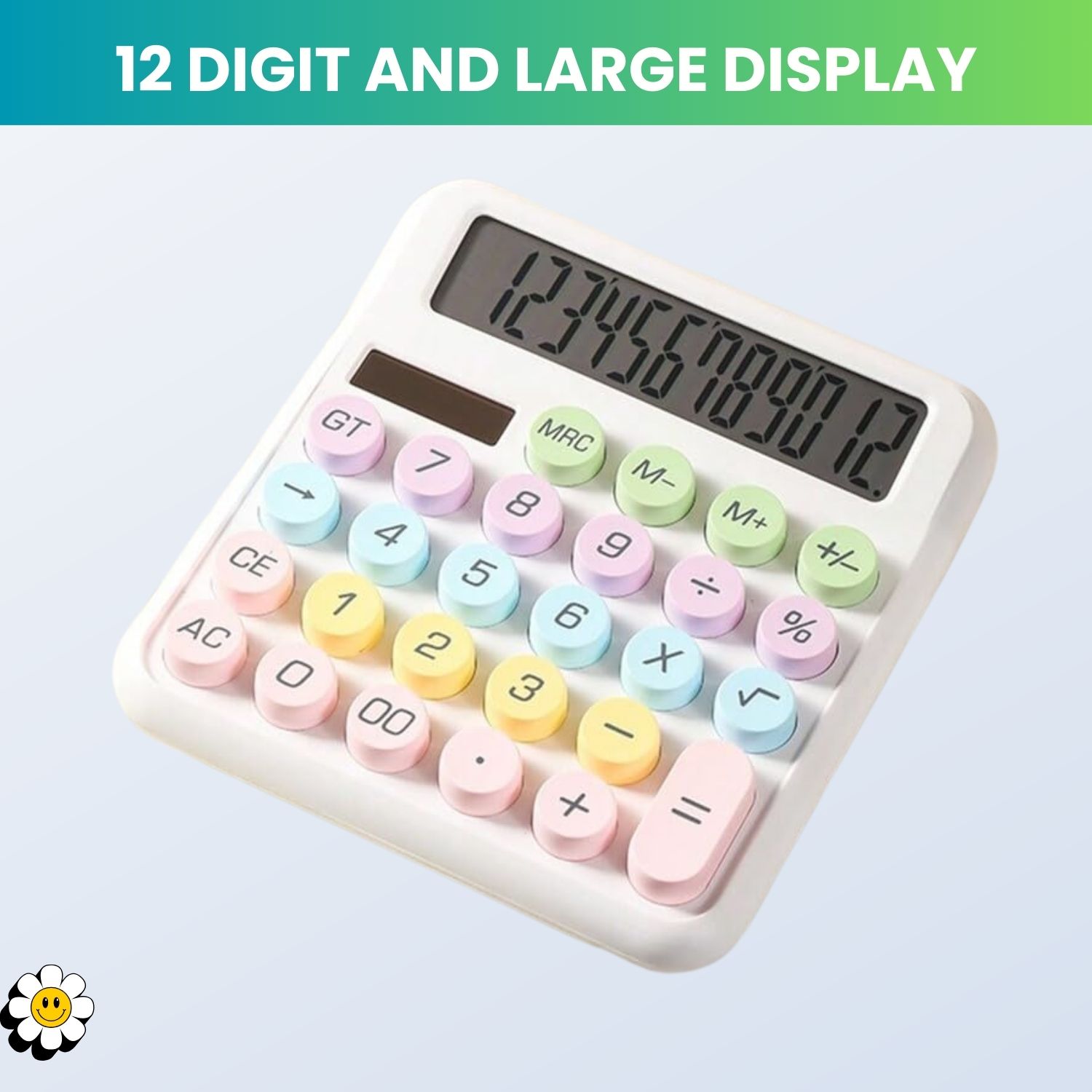 clairbell Desktop Cute Calculator, 12-Digit Large Display With Aesthetic Candy Color X122 Financial Calculator-picture-21