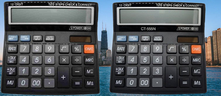 hench HN-555N Basic Calculator_N154 Desktop Calculator_N154 Financial Calculator image 1