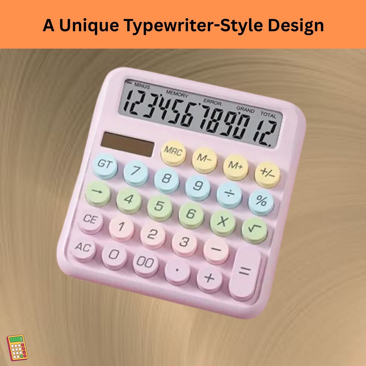 frony Desktop Cute Calculator, 12-Digit Large Display With Aesthetic Candy ColorU306 Desktop Cute Calculator, 12-Digit Large Display With Aesthetic Candy ColorE306 Basic Calculator-picture-12
