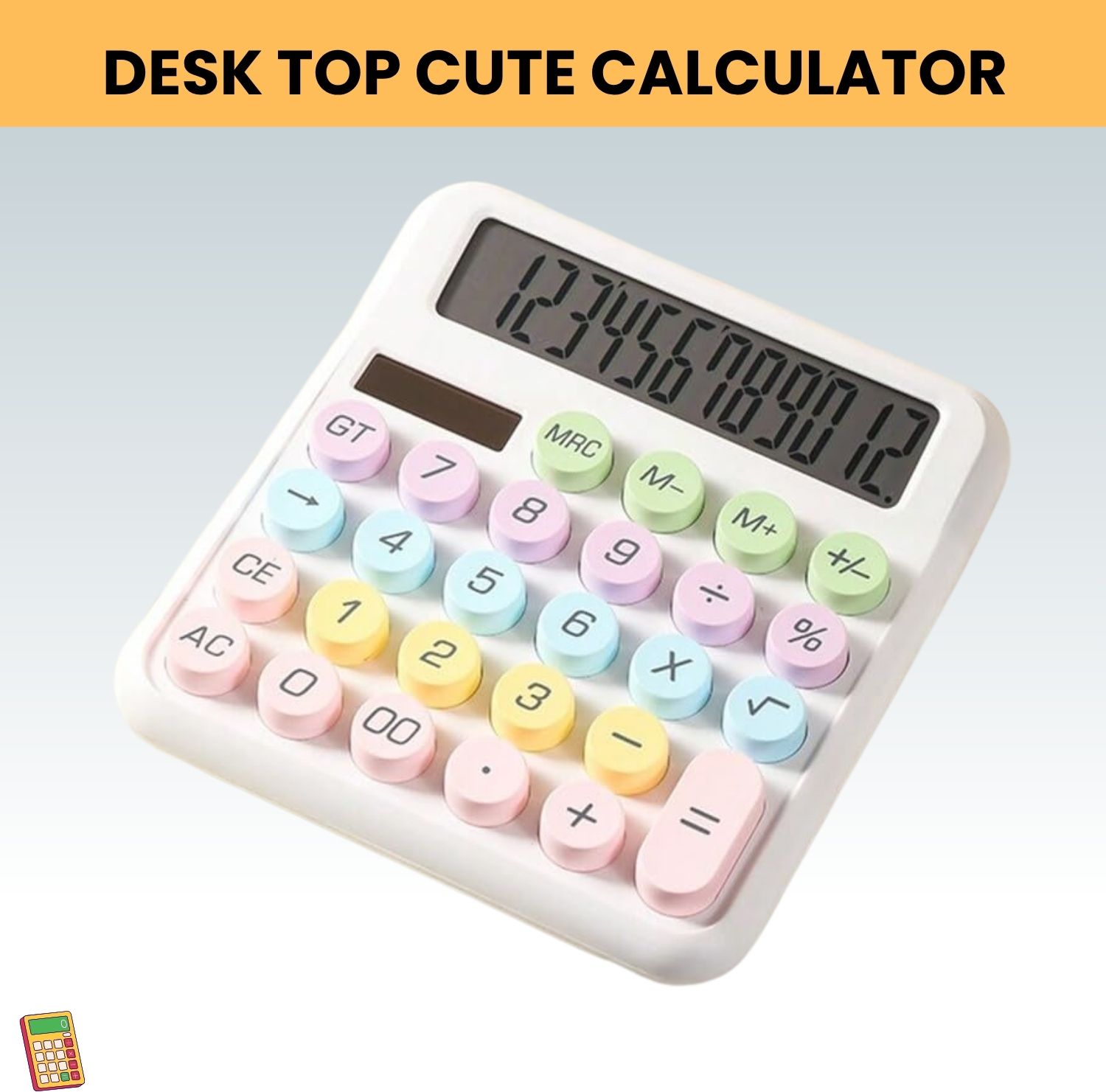 frony Desktop Cute Calculator, 12-Digit Large Display With Aesthetic Candy ColorU162 Desktop Cute Calculator, 12-Digit Large Display With Aesthetic Candy ColorE162 Basic Calculator-picture-35