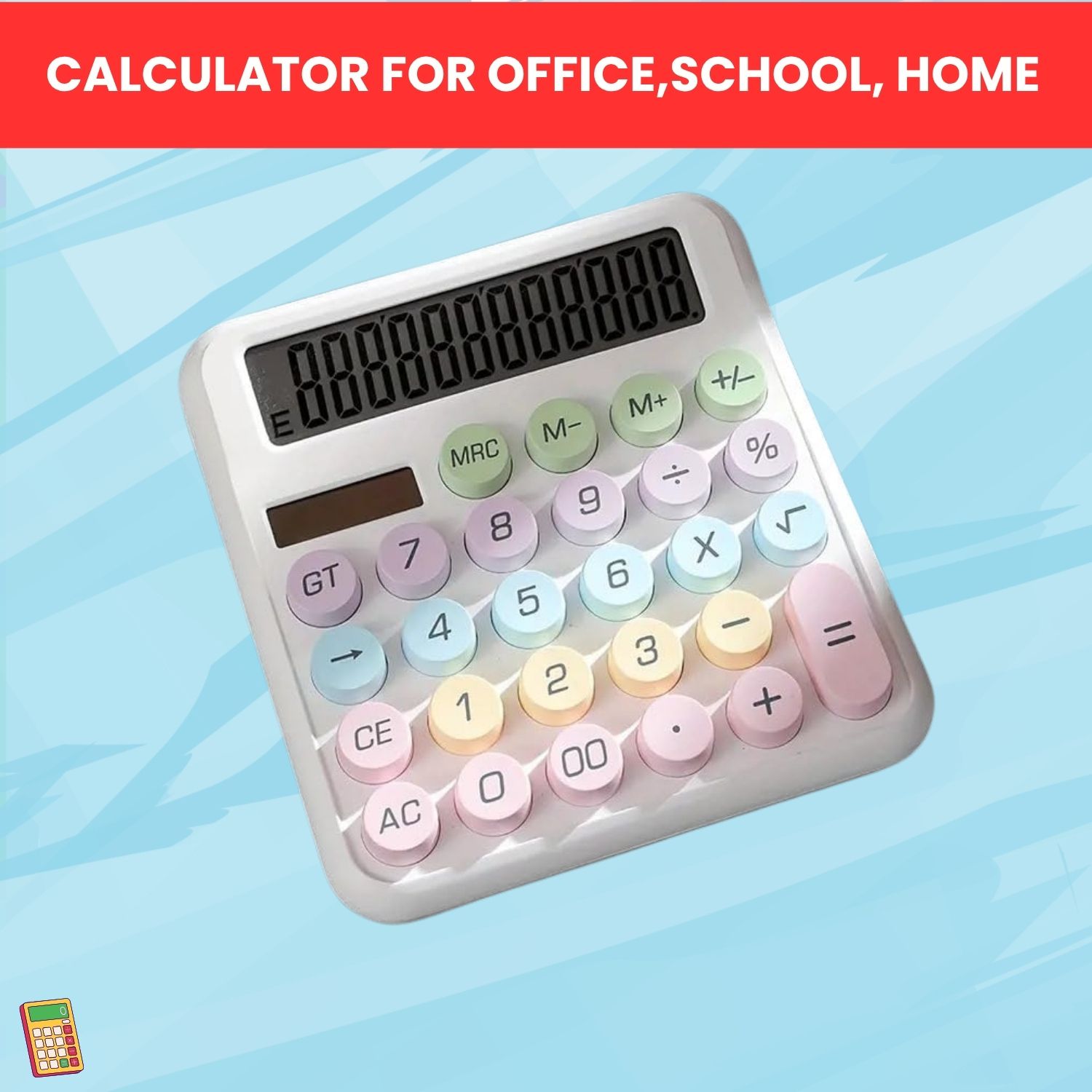 yaroh Desktop Cute Calculator, 12-Digit Large Display With Aesthetic Candy ColorQ274 Desktop Cute Calculator, 12-Digit Large Display With Aesthetic Candy ColorQ274 Basic Calculator-picture-16