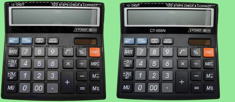hench HN-555N Basic Calculator_N12 Desktop Calculator_N12 Financial Calculator image 1