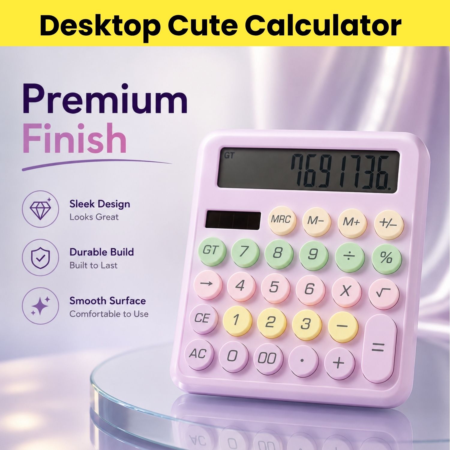 Desktop Calculator 12 Digits Large LCD Display & Big Buttons For Home/OfficeN293 Financial Calculator-image-41