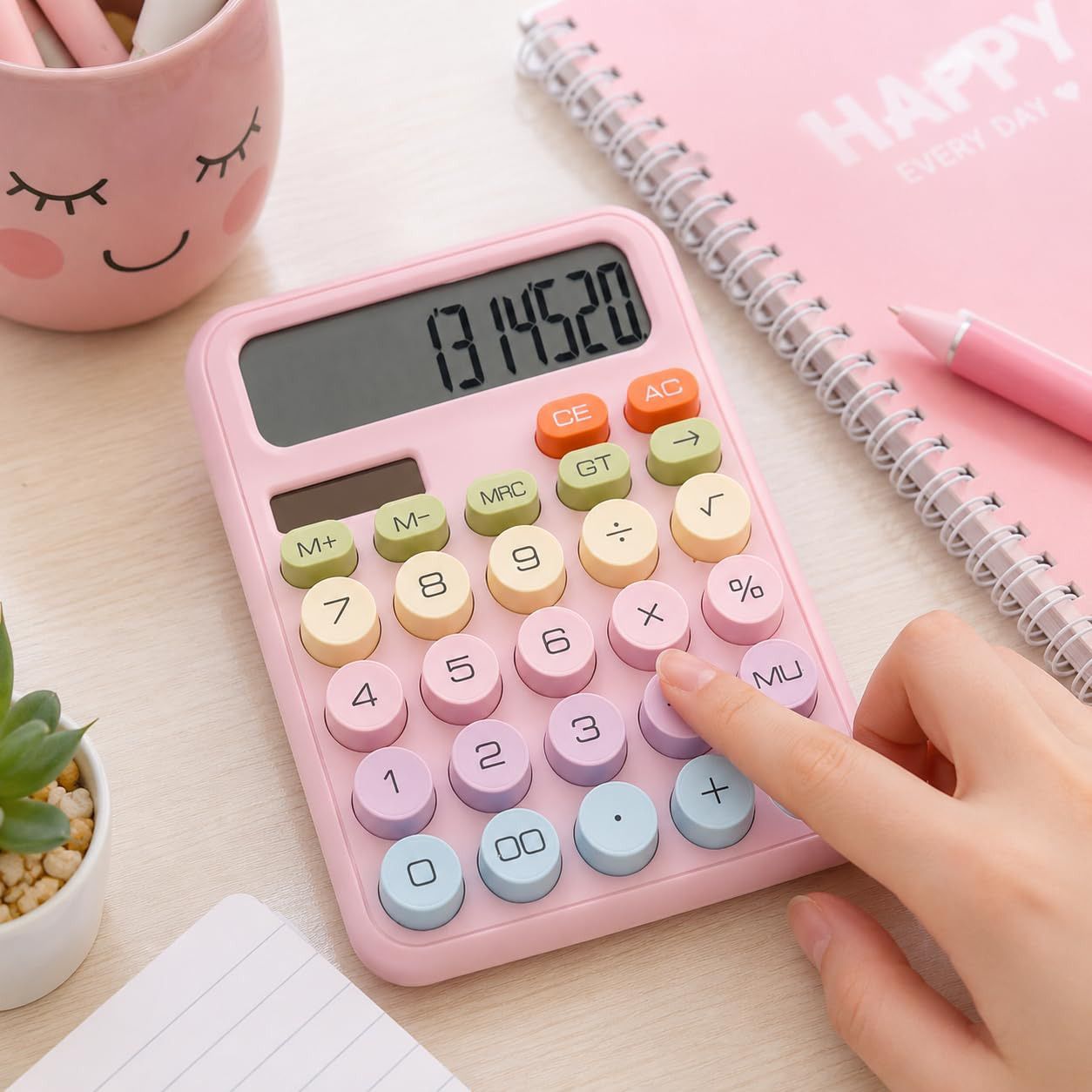 vanzara Portable 12-Digit Calculator with Big Display, Fast Input Keys D175 Standard 12-Digit Office Calculator with Large LCD Display, Dual Power C175 Financial Calculator-picture-10