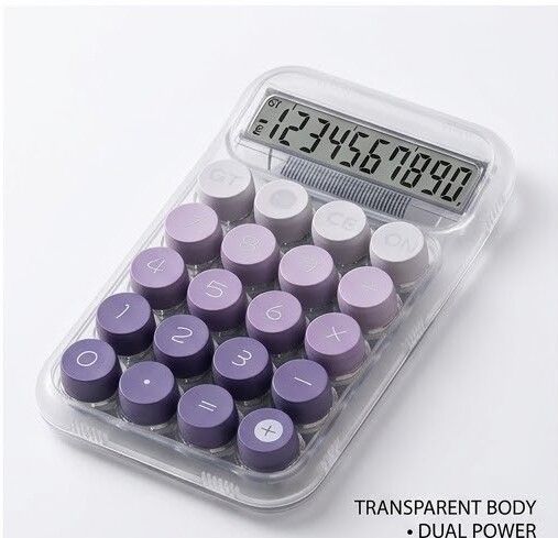 raj fashion CALC-PURPLE-12D Purple calculator Basic Calculator-picture-19