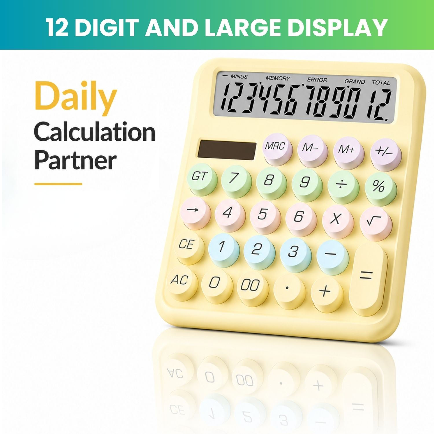 Desktop Calculator 12 Digits Large LCD Display & Big Buttons For Home/OfficeN206 Financial Calculator-image-42