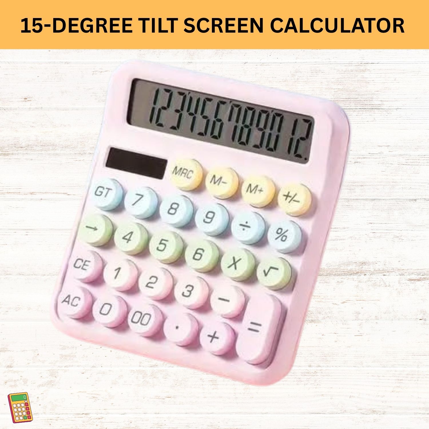 yaroh Desktop Cute Calculator, 12-Digit Large Display With Aesthetic Candy ColorQ394 Desktop Cute Calculator, 12-Digit Large Display With Aesthetic Candy ColorQ394 Basic Calculator-picture-27