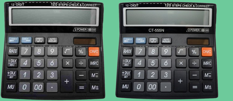 hench HN-555N Basic Calculator_N44 Desktop Calculator_N44 Financial Calculator image 1