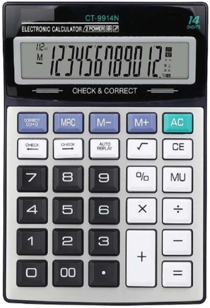 pw pencilwala 14 Digit Big Size CT-9914N Calculator with powered Battery FinancialCalculator-picture-12