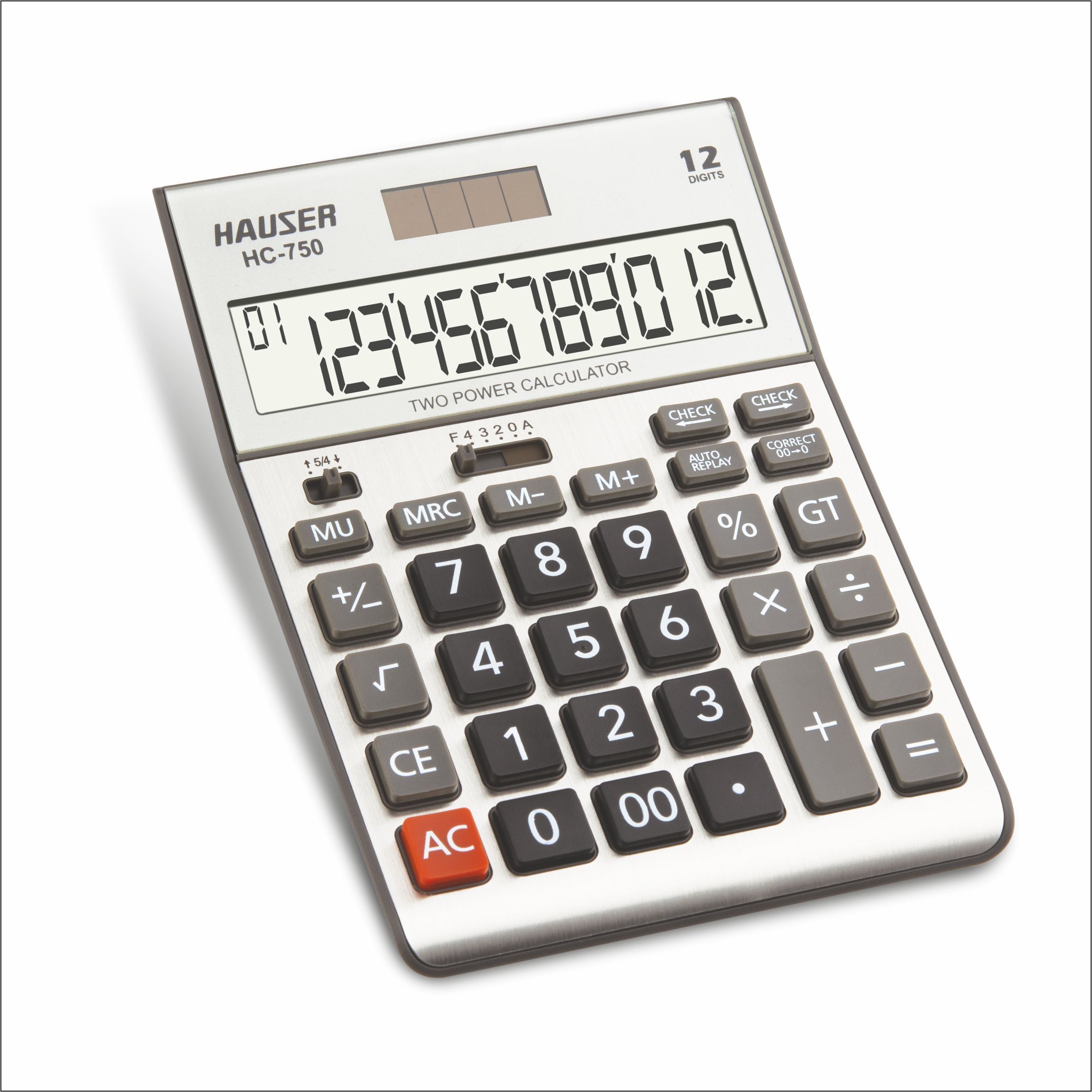 hauser HC-750 | Acrylic Protection for LCD and Solar | Dual Powered Metal Cladding Desktop BasicCalculator-picture-11