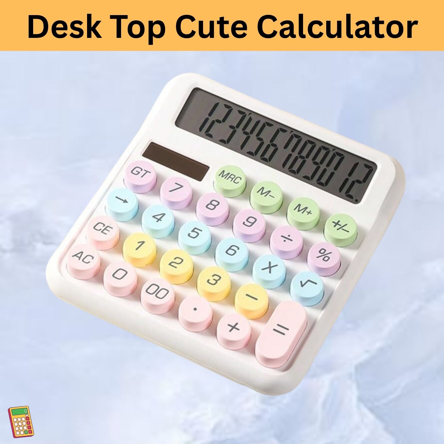 Desktop Cute Calculator, 12-Digit Large Display With Aesthetic Candy ColorO132 Desktop Cute Calculator, 12-Digit Large Display With Aesthetic Candy ColorE132 Basic Calculator-image-33