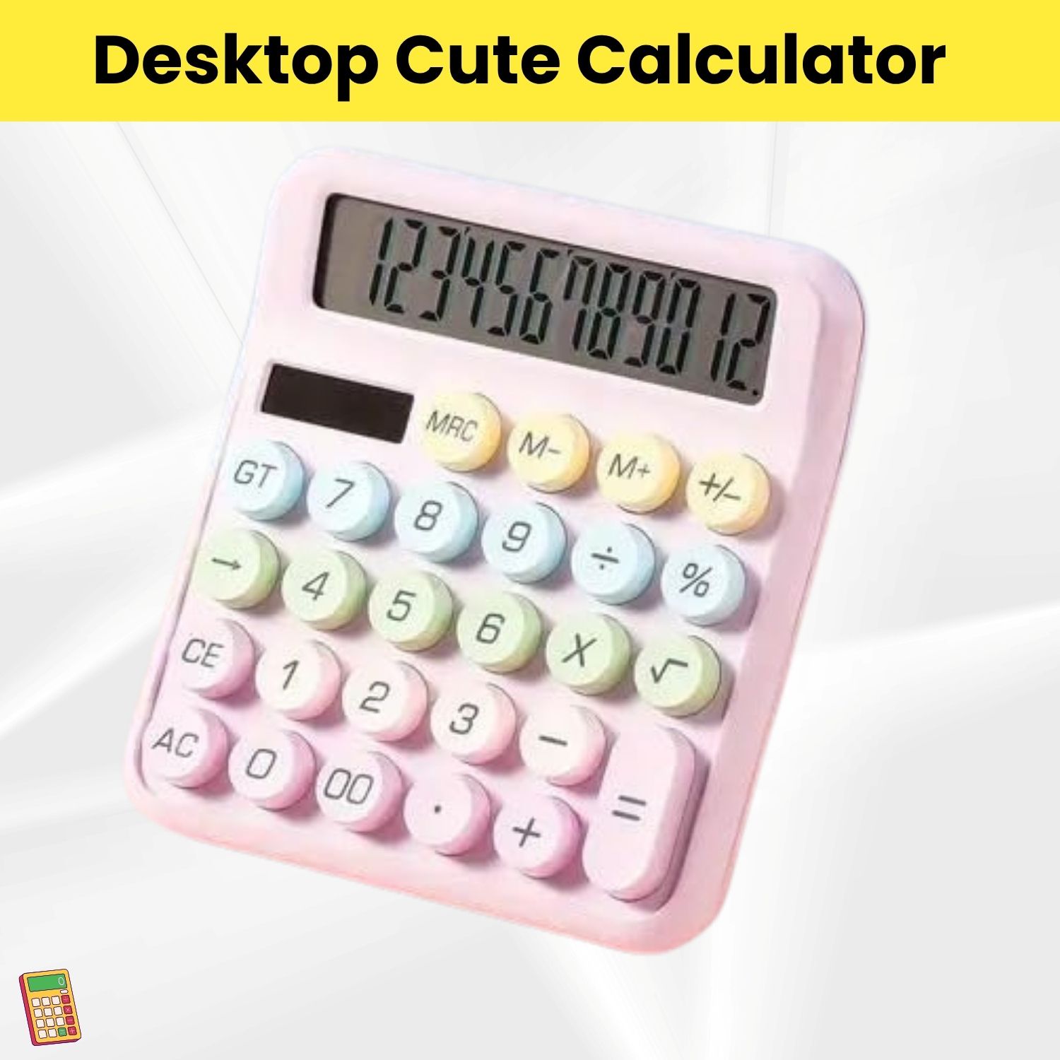 frony Desktop Cute Calculator, 12-Digit Large Display With Aesthetic Candy ColorU358 Desktop Cute Calculator, 12-Digit Large Display With Aesthetic Candy ColorQ358 Basic Calculator-picture-14