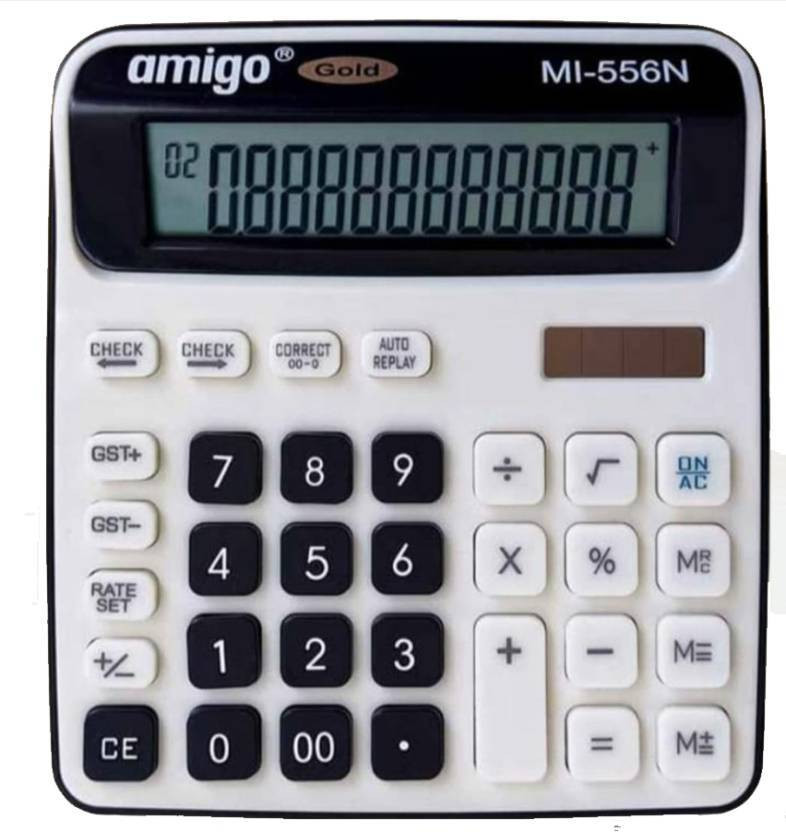 adoere MI-556N Gold Check & Correct Calculator Auto Replay Premium BasicCalculator image 1