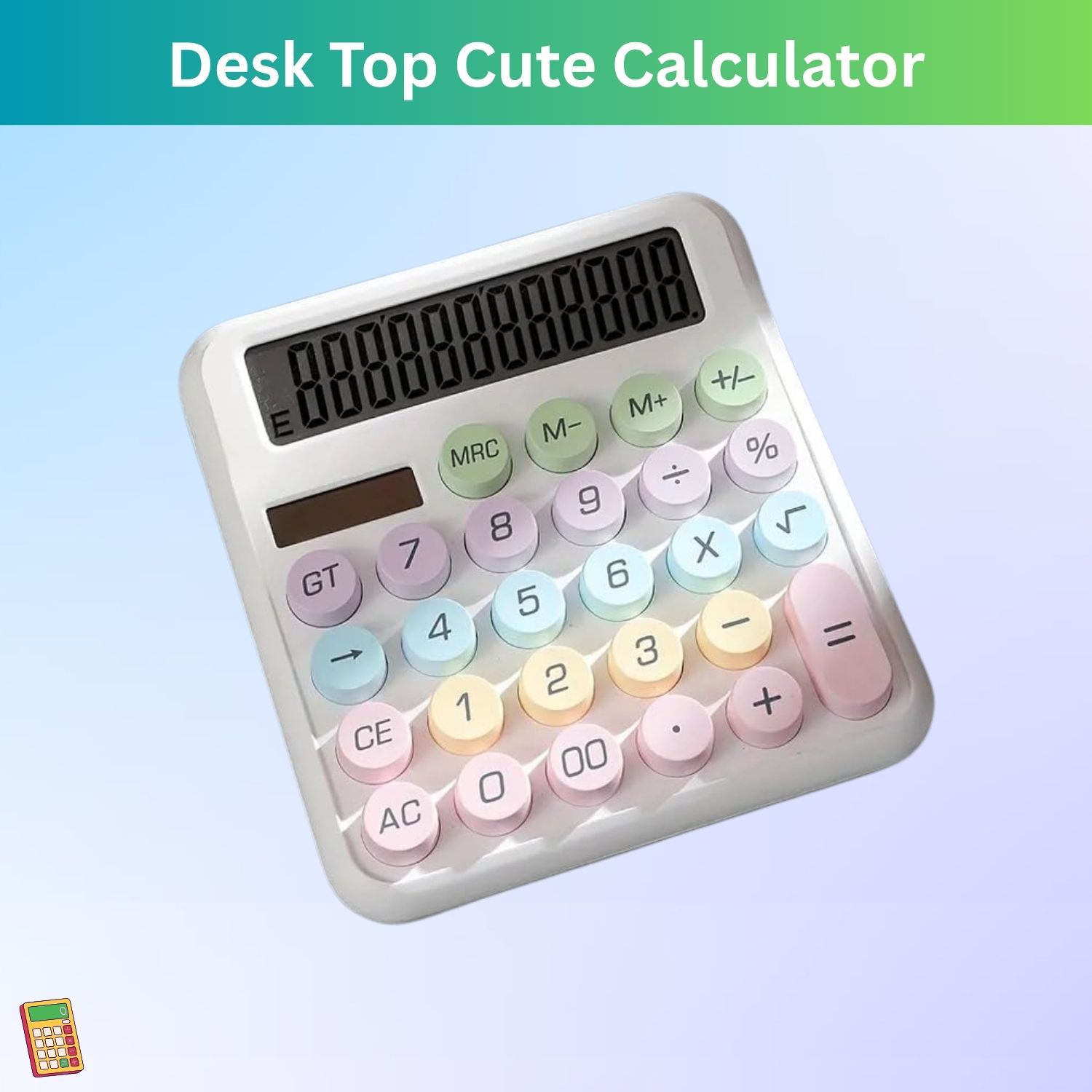 Desktop Cute Calculator, 12-Digit Large Display With Aesthetic Candy ColorE213 Desktop Cute Calculator, 12-Digit Large Display With Aesthetic Candy ColorE213 Basic Calculator-image-34