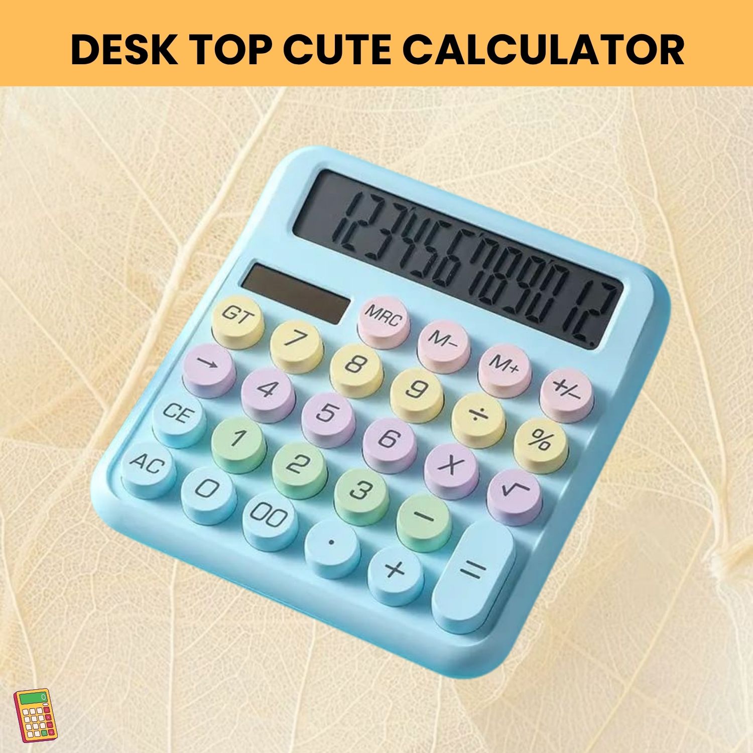 guggu Desktop Cute Calculator, 12-Digit Large Display With Aesthetic Candy ColorL209 Desktop Cute Calculator, 12-Digit Large Display With Aesthetic Candy ColorW209 Basic Calculator-picture-22